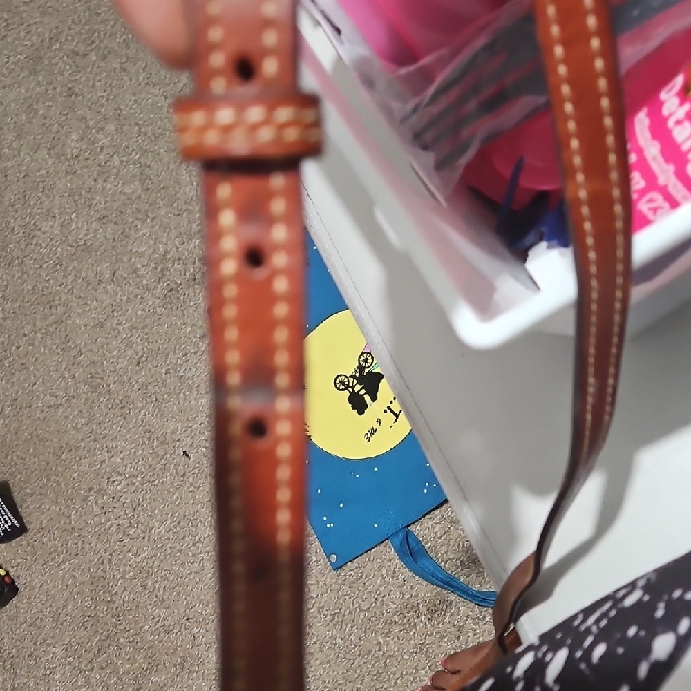 Dooney & Bourke Teal and Brown Crossbody Bag - Picture 14 of 15